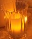 Clear flowered glass candle holder for LED candle